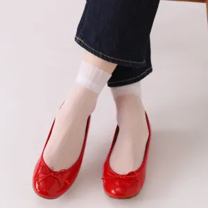 011132833 Crinkle Crepe Ankle Socks