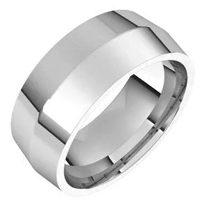 14K White 8 mm Knife Edge Comfort Fit Band Size 10.5
