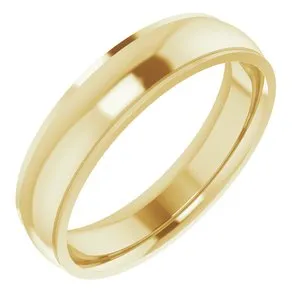14K Yellow 5 mm Comfort Fit Edge Band Size 9.5