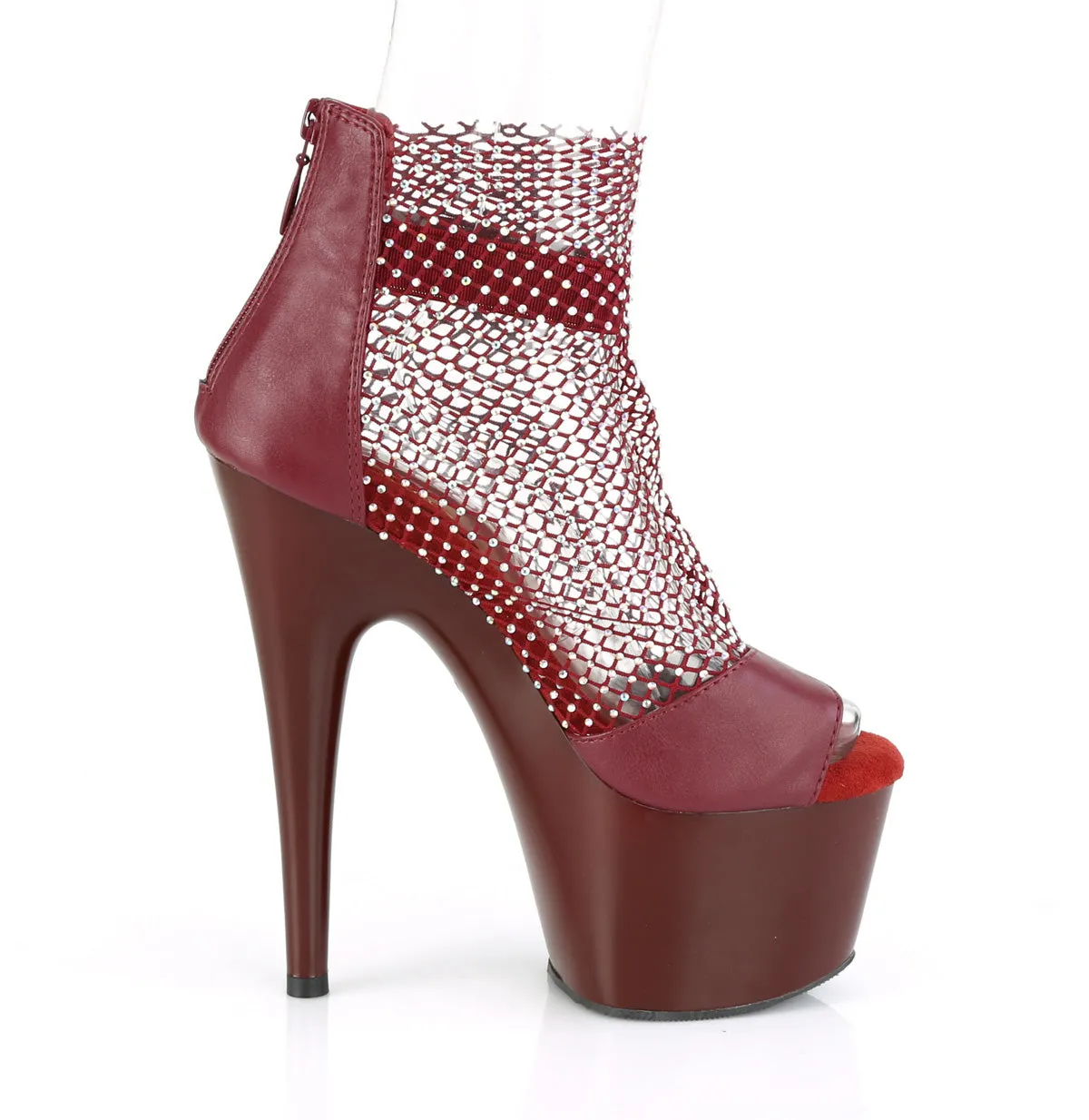 7 Inch Heel ADORE-765RM Burgundy Mash