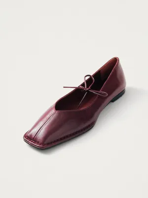Alohas - Sway Leather Flats - Burgundy