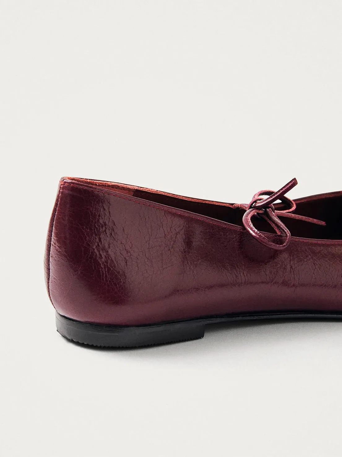 Alohas - Sway Leather Flats - Burgundy