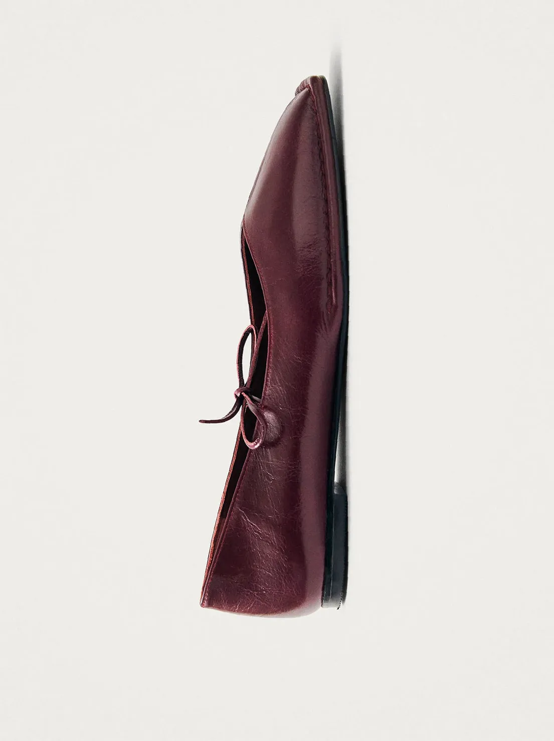 Alohas - Sway Leather Flats - Burgundy