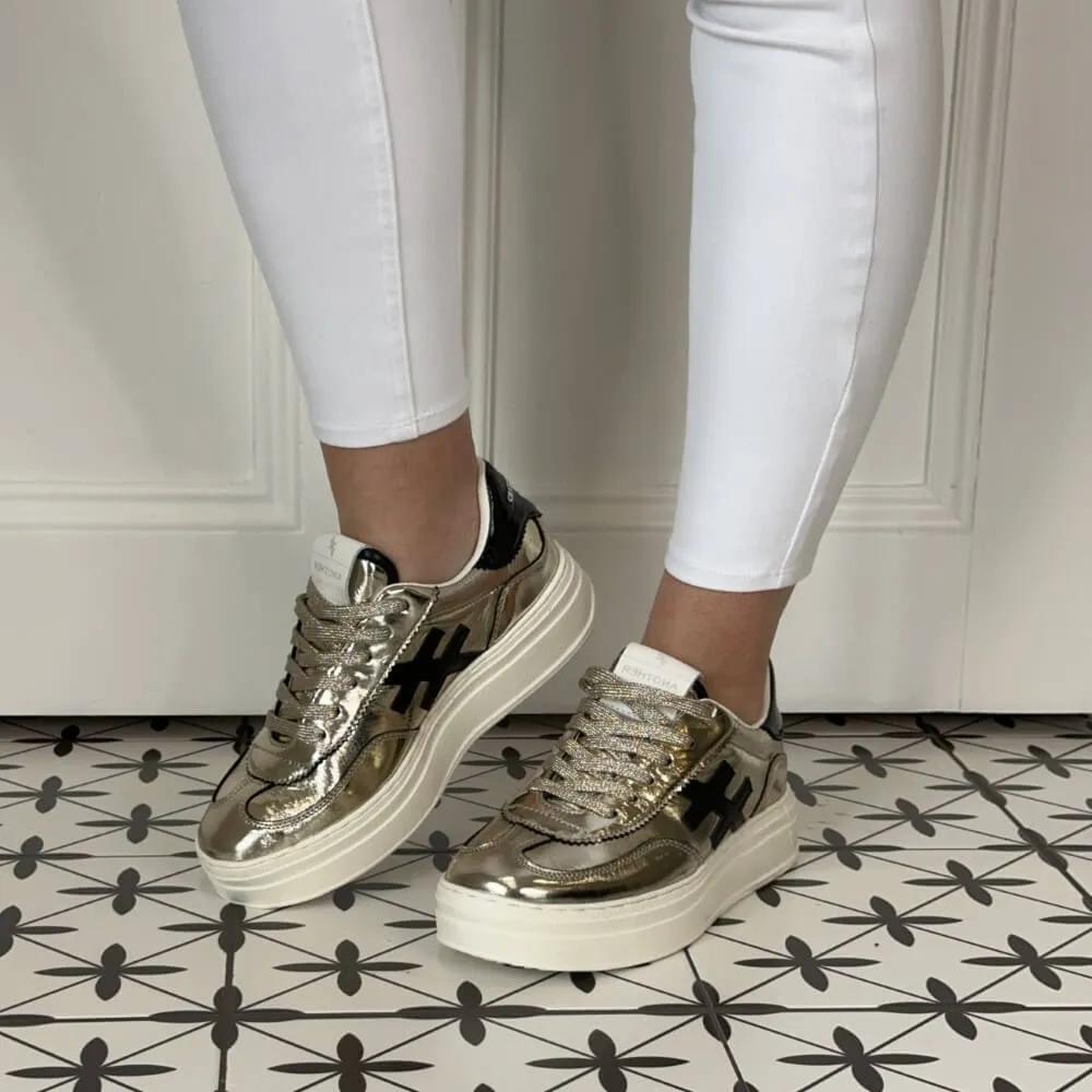 Another Trend Platform Trainer A035-Gold & Black