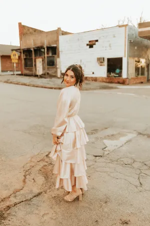 Apricot Ruffle Dress