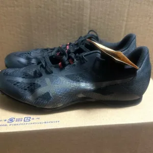 ASICS HYPER MD 8 TRACK AND FIELD RUNNING SHOE: BLACK/GRAY: NEW IN BOX: SIZE 8