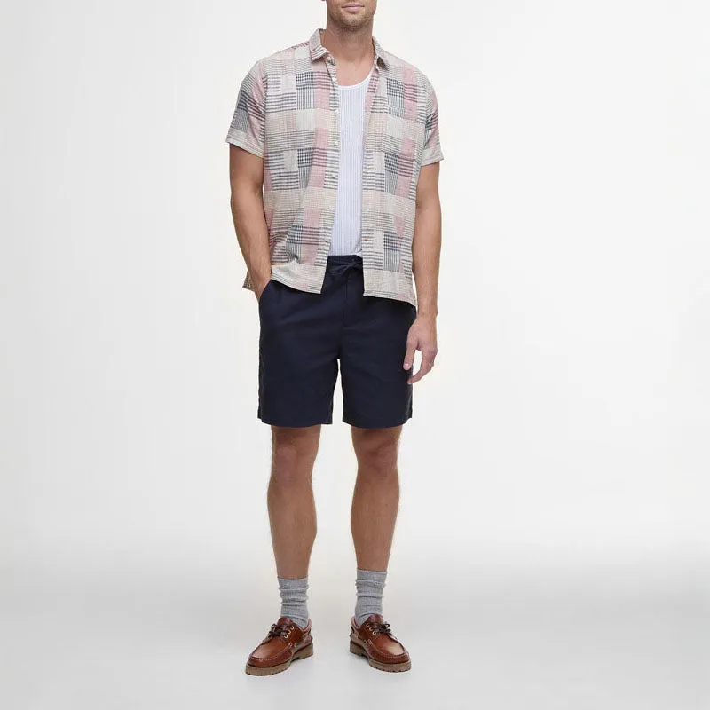 BARBOUR Cotton Linen Relaxed Short in Navy