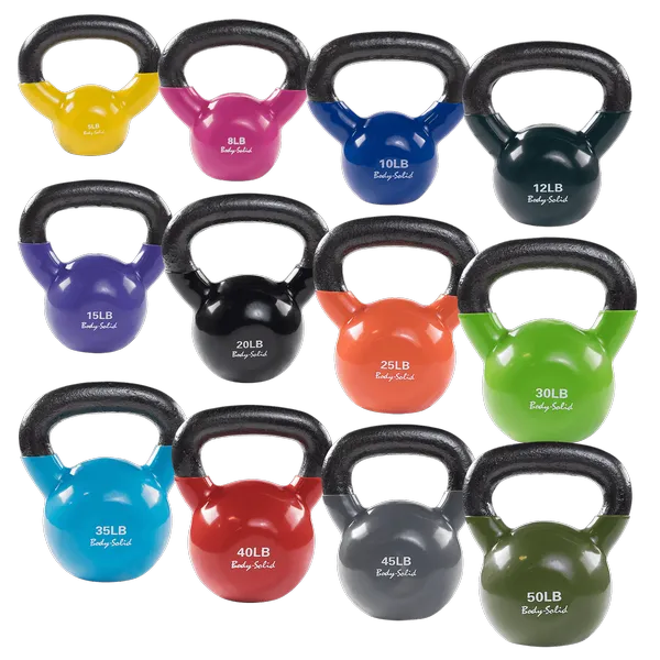 Body Solid Tools KBV Vinyl Coated Kettlebells
