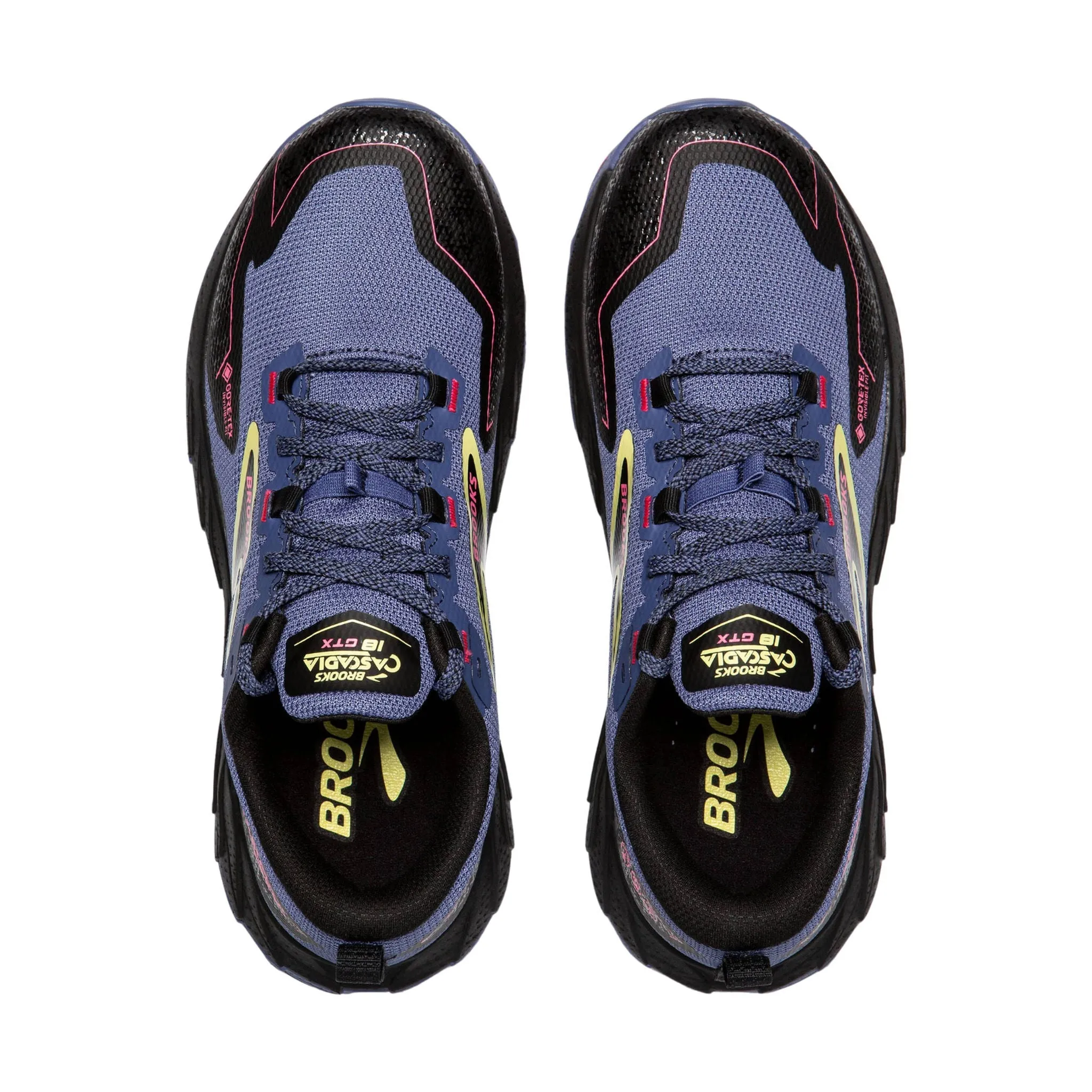 Brooks Women's Cascadia 18 GTX Trail Running Shoes - Grey Blue/Black/Pink