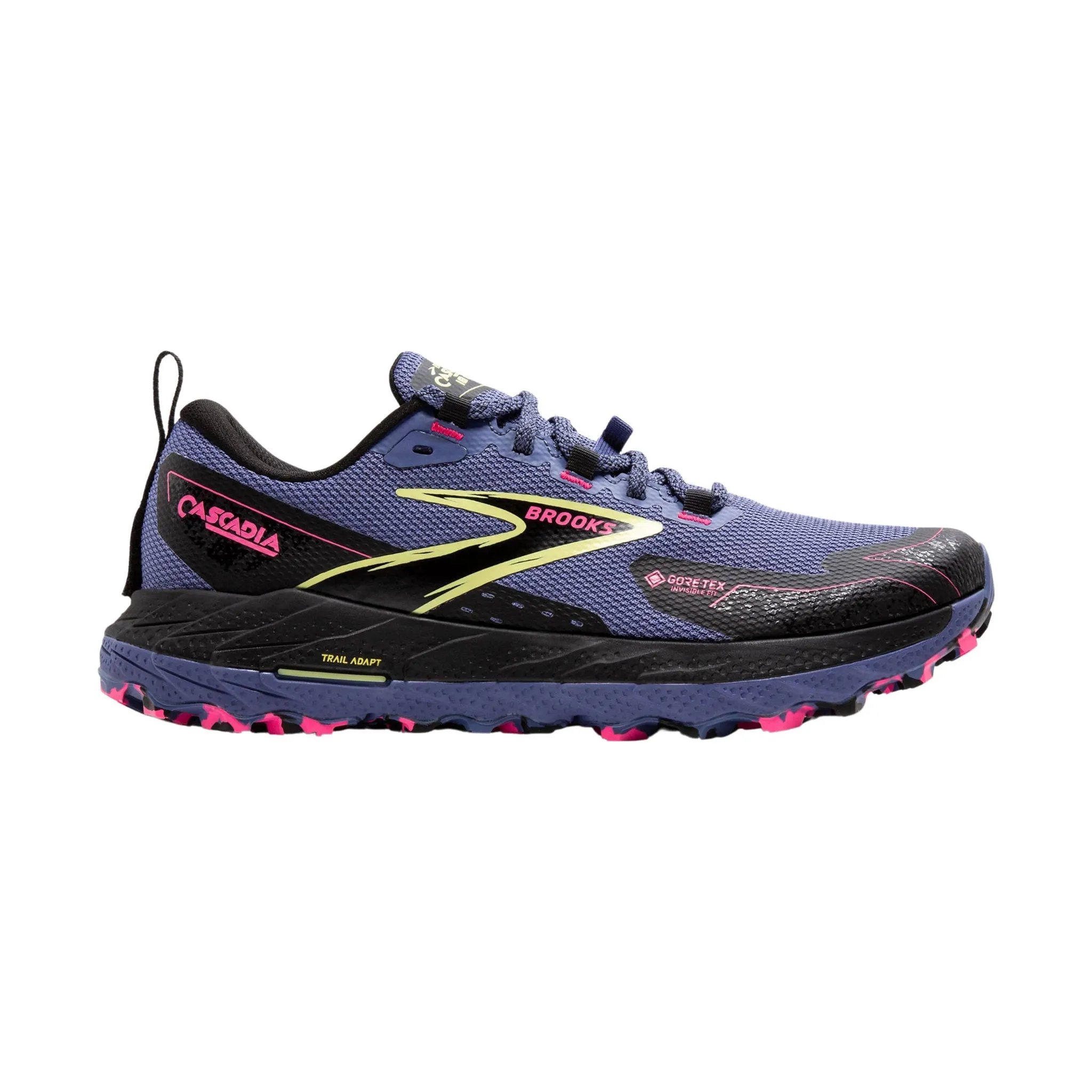 Brooks Women's Cascadia 18 GTX Trail Running Shoes - Grey Blue/Black/Pink