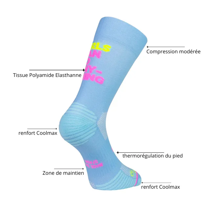 Chaussettes running Sporcks - JUST RUN BLEU