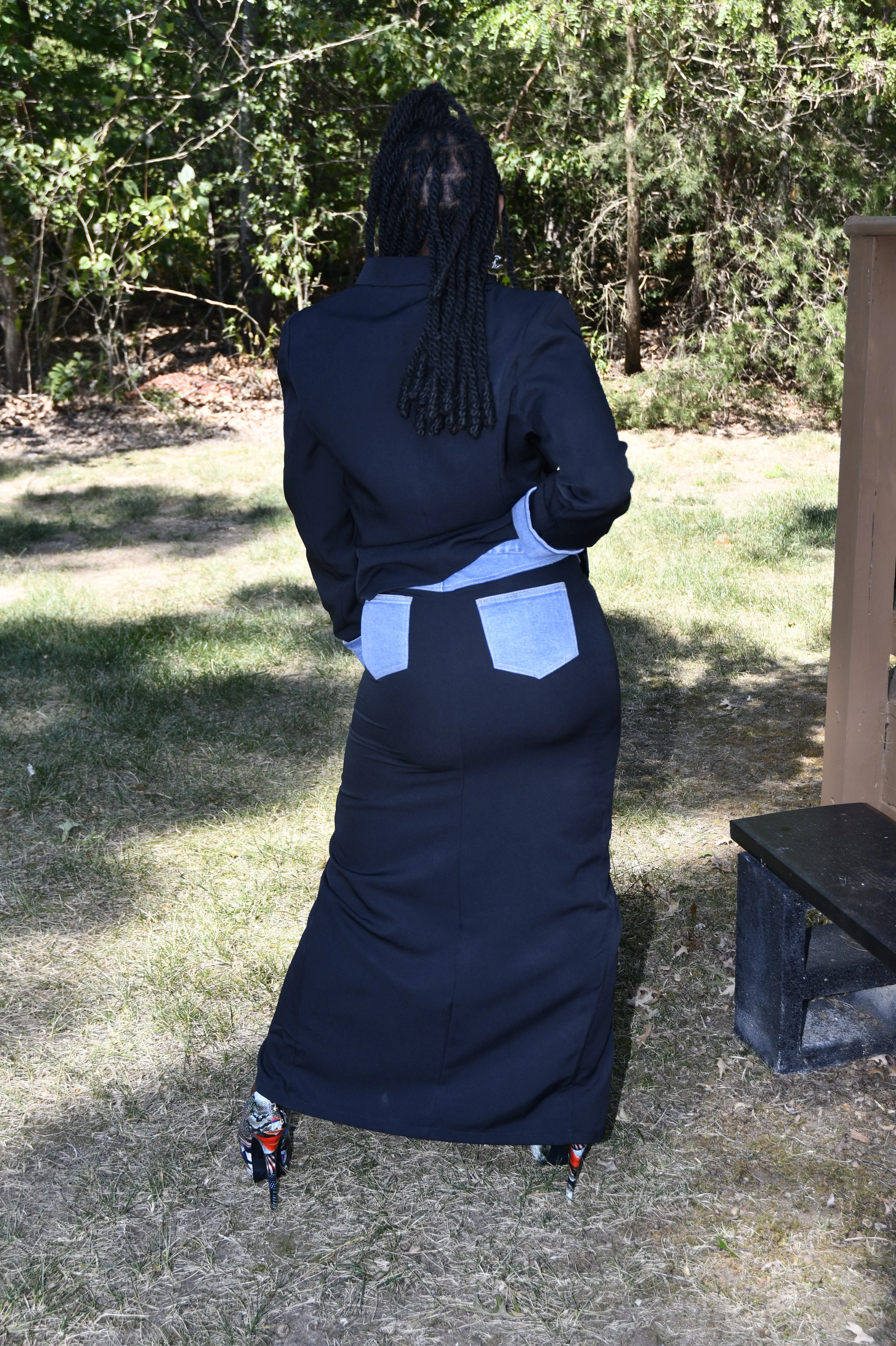 Chic Splice Maxi Skirt