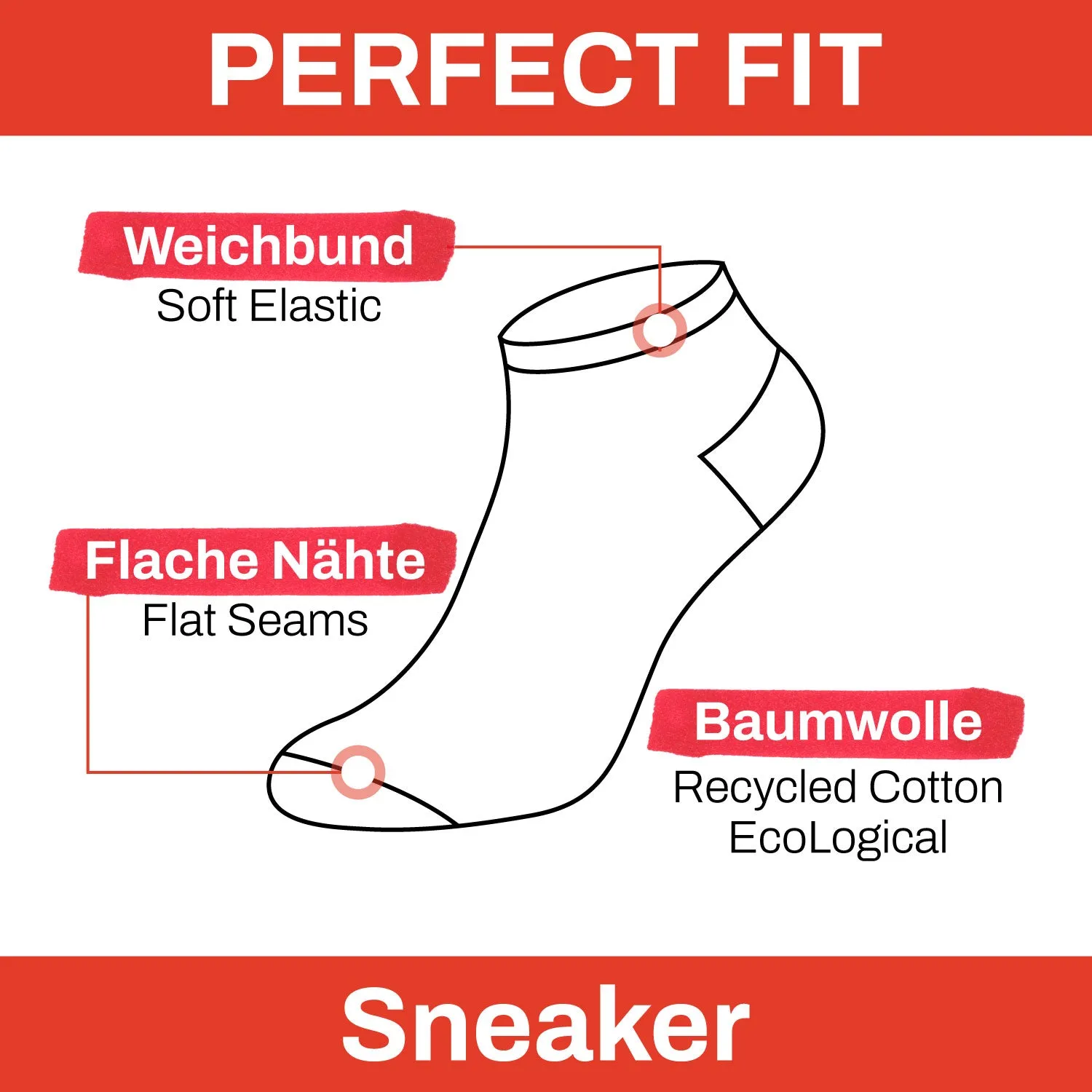 Chili Lifestyle SNEAKER Socken weiß oder schwarz 8 Paar Baumwolle