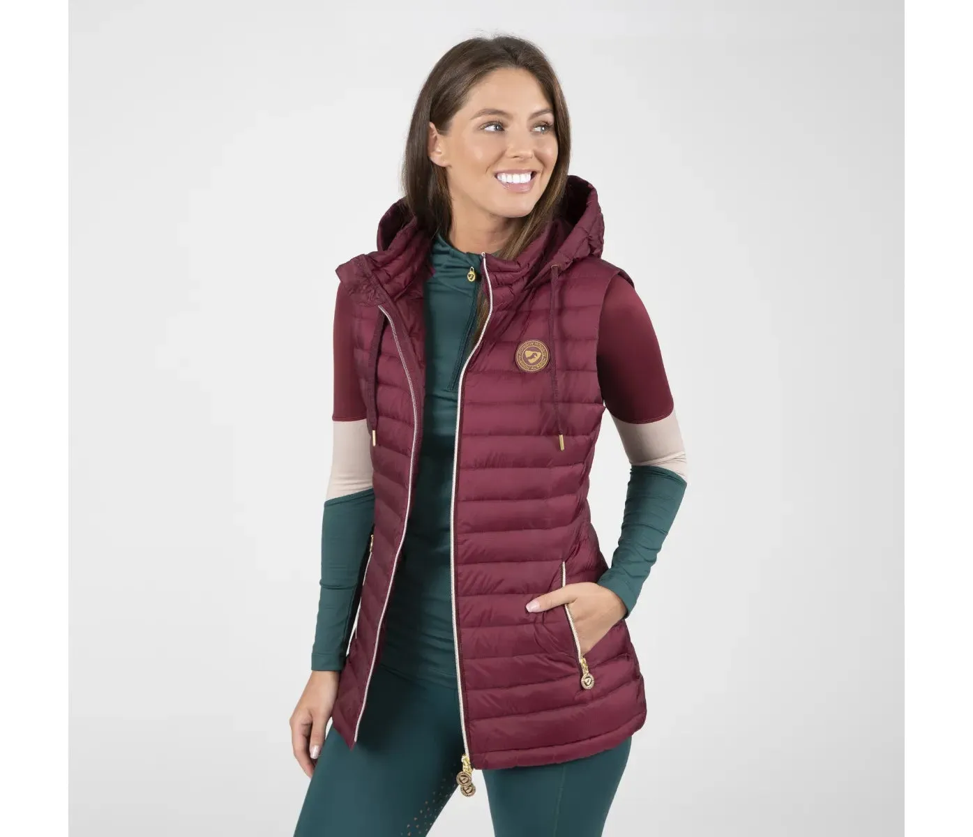 CLAPP647-Wine Women's Aubrion Packaway Vest