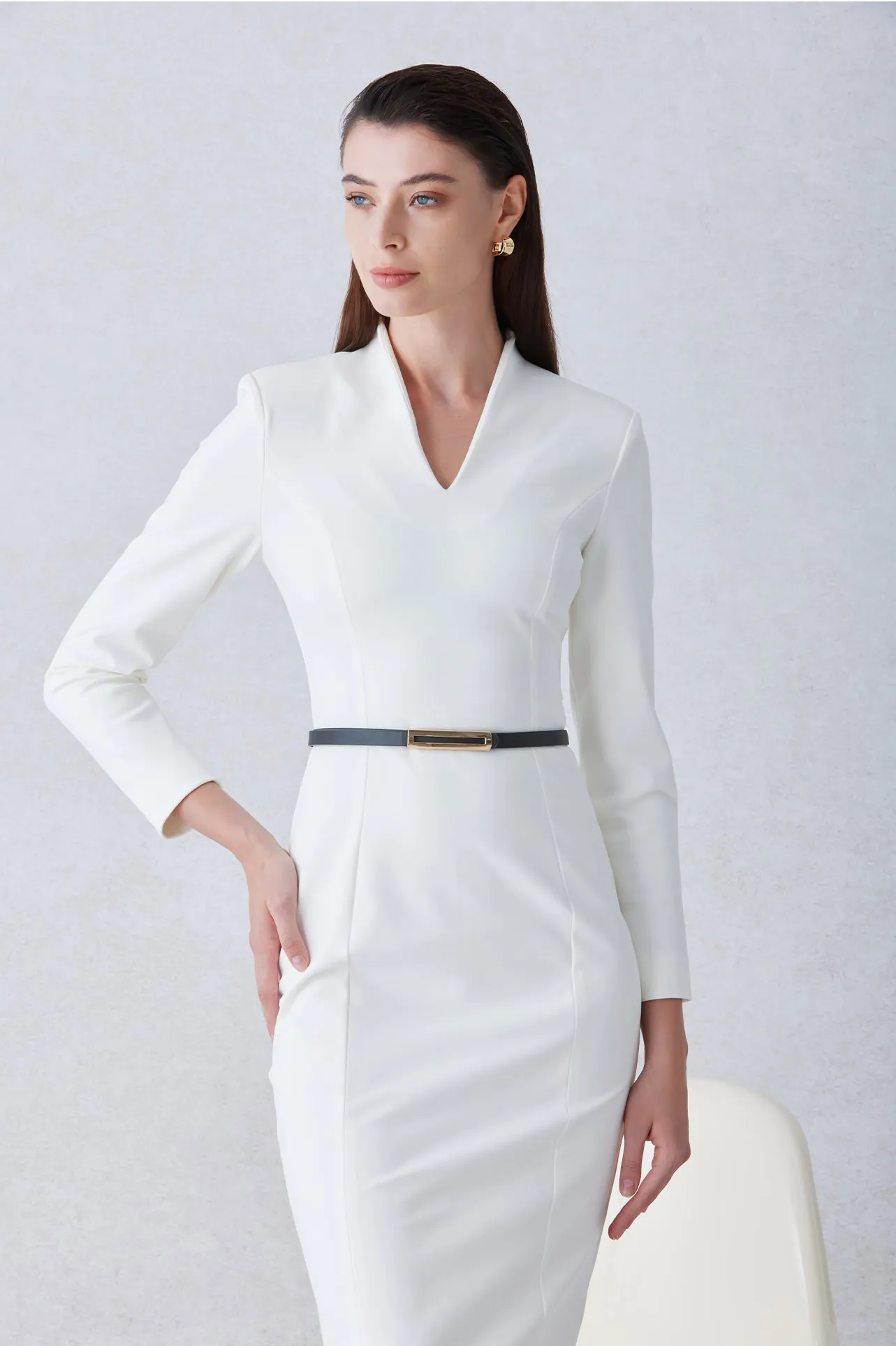 CLASSIC V-NECKLINE DRESS