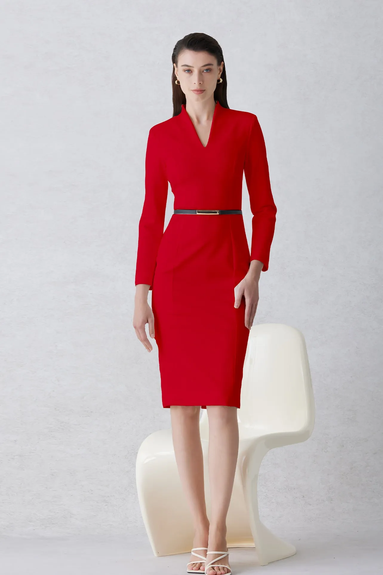 CLASSIC V-NECKLINE DRESS