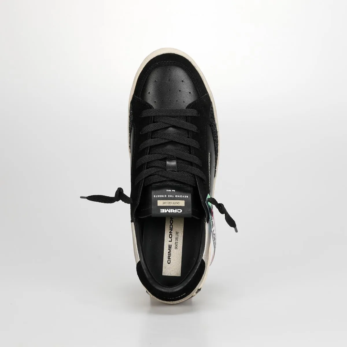 Crime London Sk8 Deluxe Platform Trainers - Black/Gold