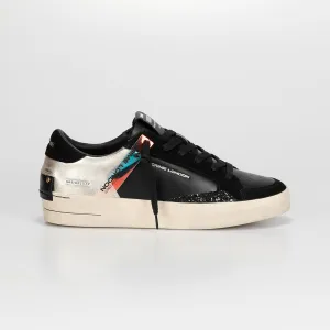 Crime London Sk8 Deluxe Platform Trainers - Black/Gold