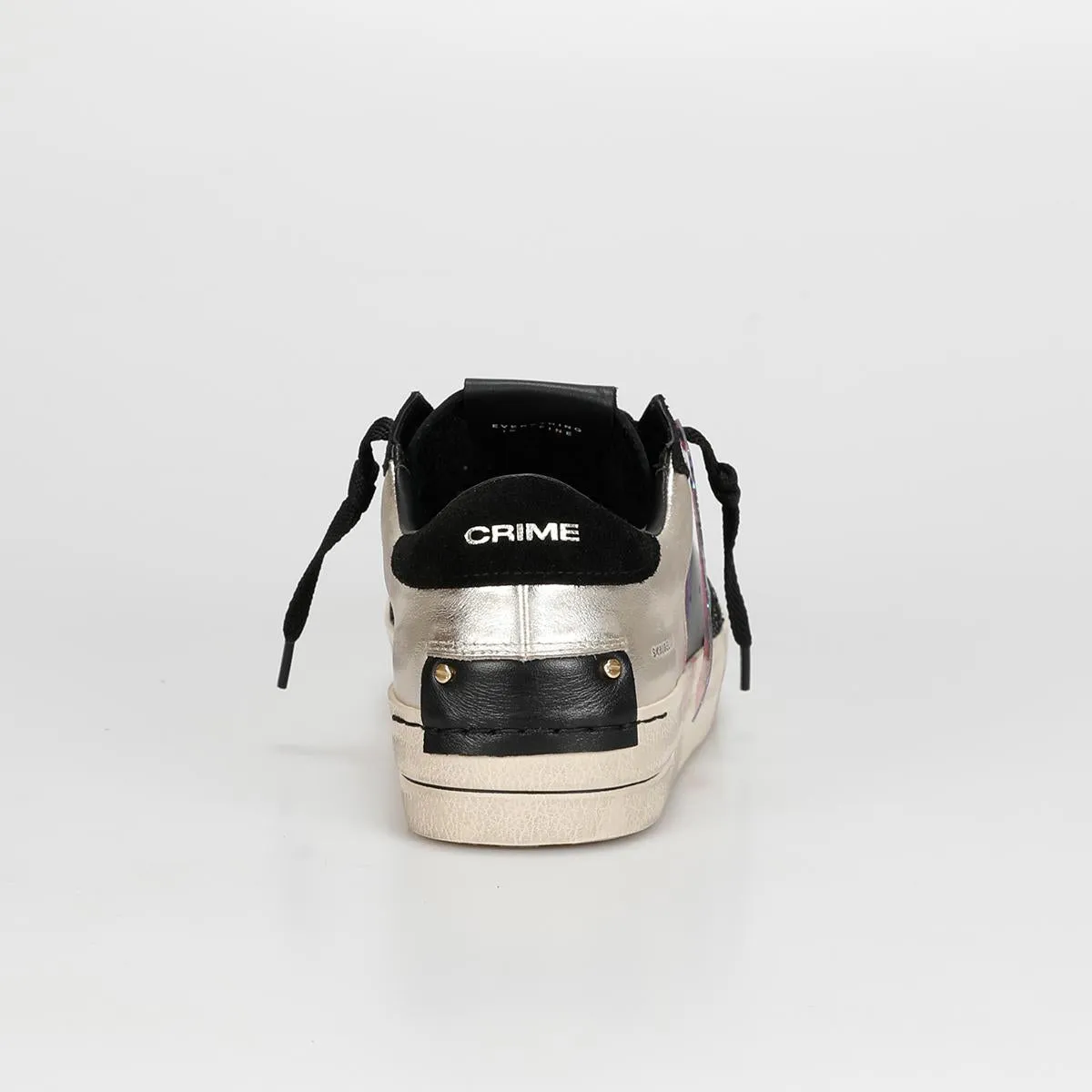 Crime London Sk8 Deluxe Platform Trainers - Black/Gold