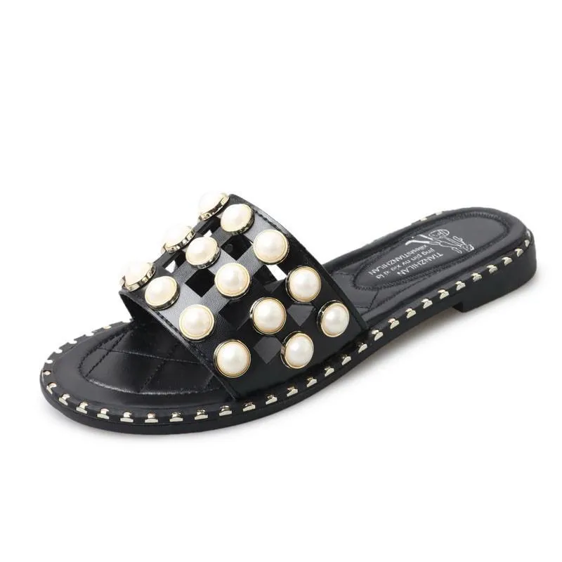 Daisy Dot Slip On Slider Sandals