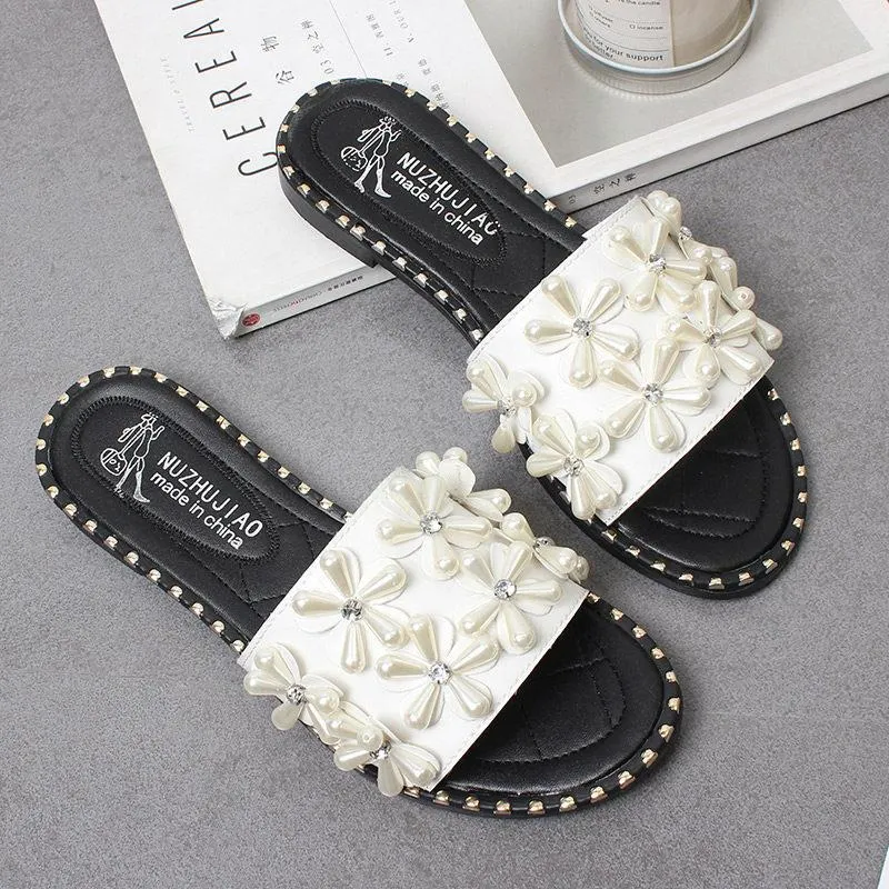 Daisy Dot Slip On Slider Sandals