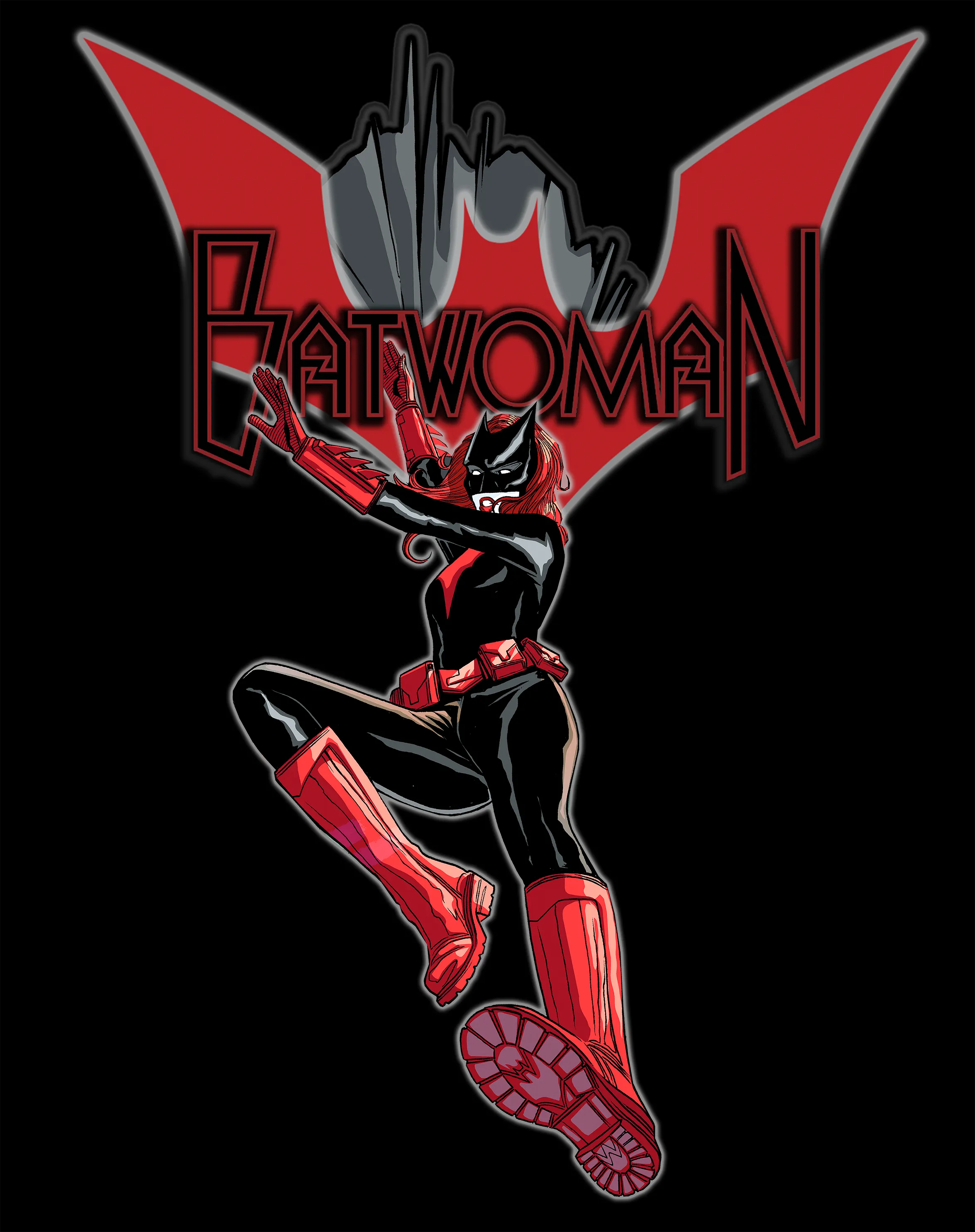 DC Comics Batwoman Logo Entrance Men's T-shirt