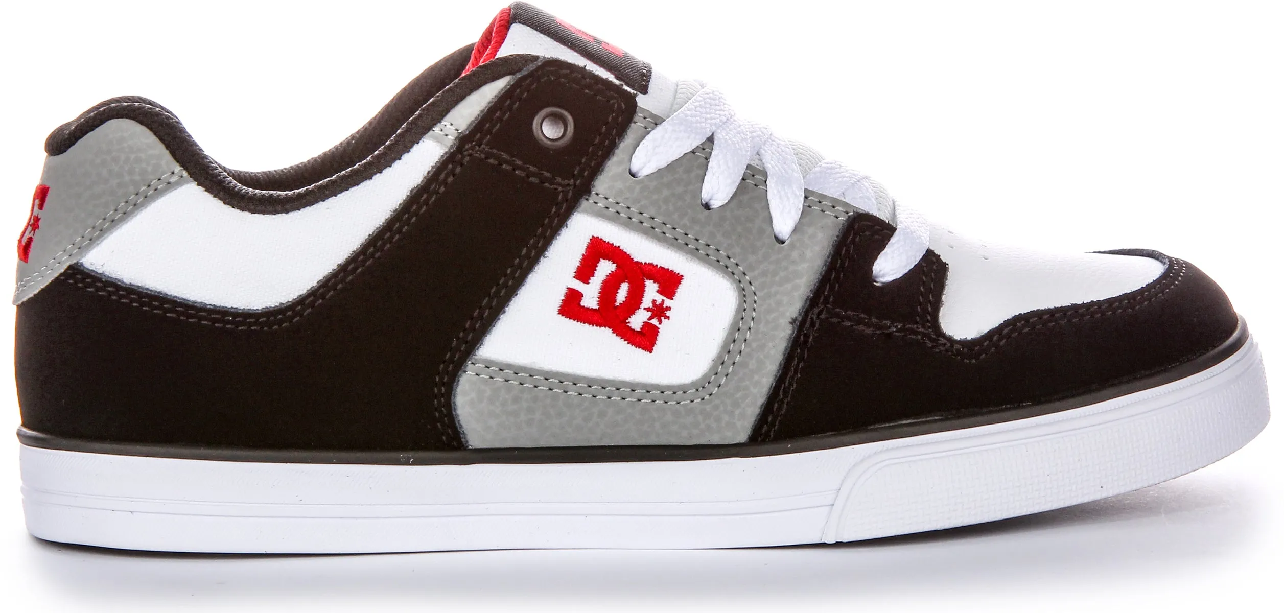 Dc Shoes Pure In White Black Grey For Youth