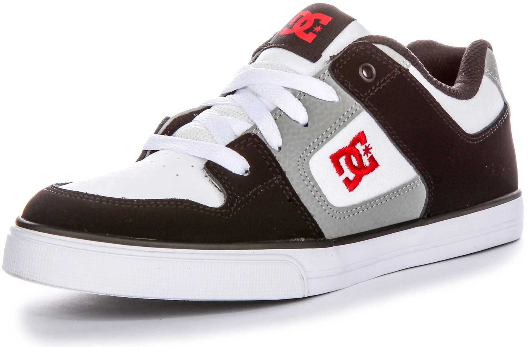 Dc Shoes Pure In White Black Grey For Youth