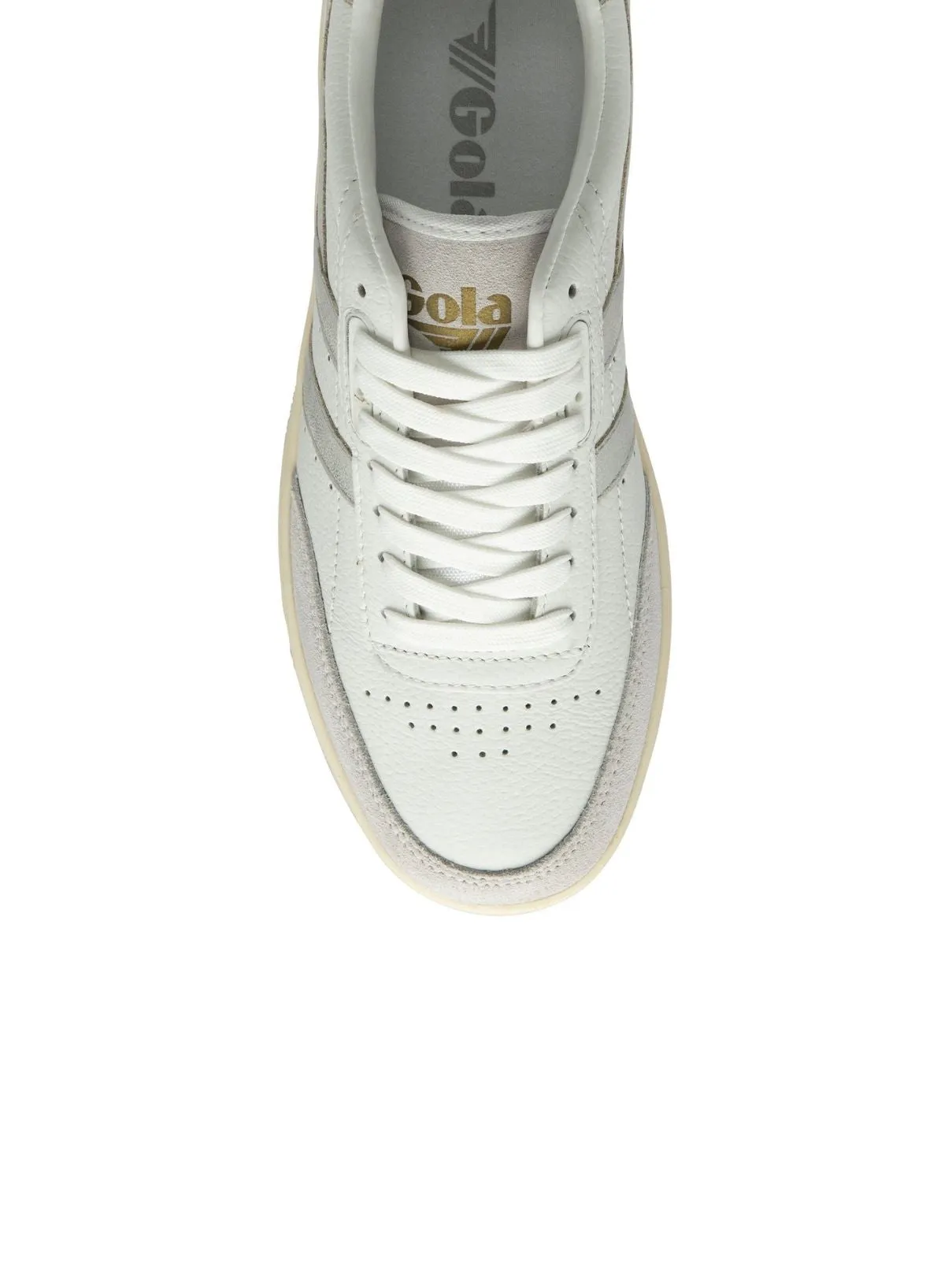 Gola Falcon Mirror Sneaker in White/Silver