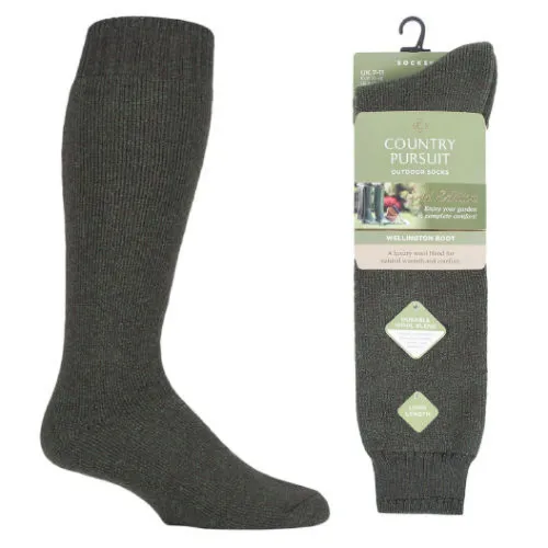 Gold Edition | Wellington Boot Sock | Olive Green