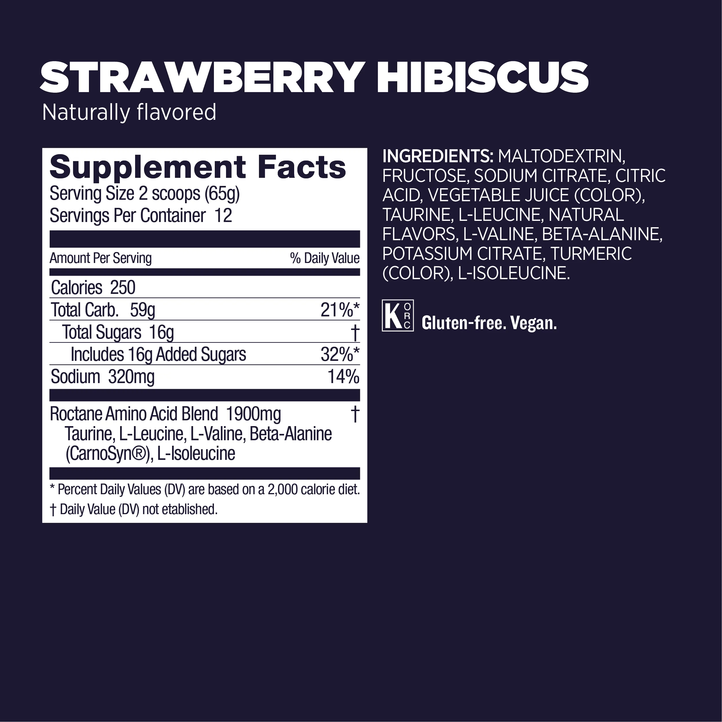 GU Energy Roctane Energy Drink Mix | 12SRV Canister, Hibiscus