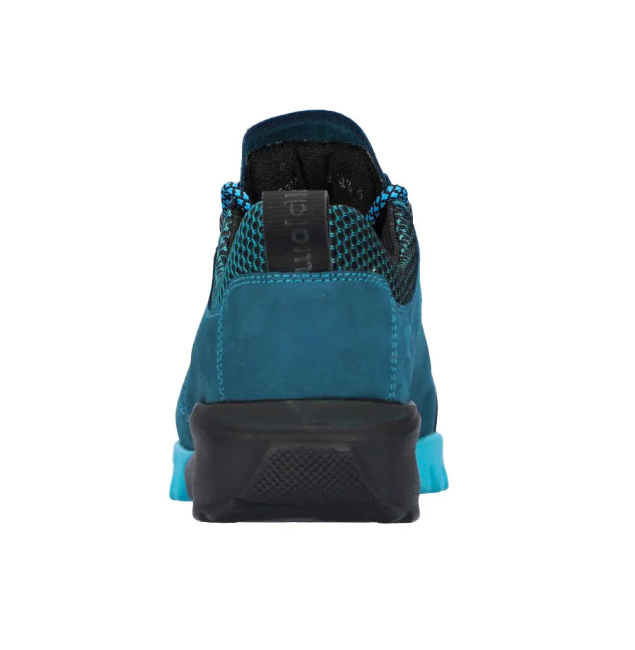 'H-Amiata' women's wide fit (H) waterproof walking sneaker - blue