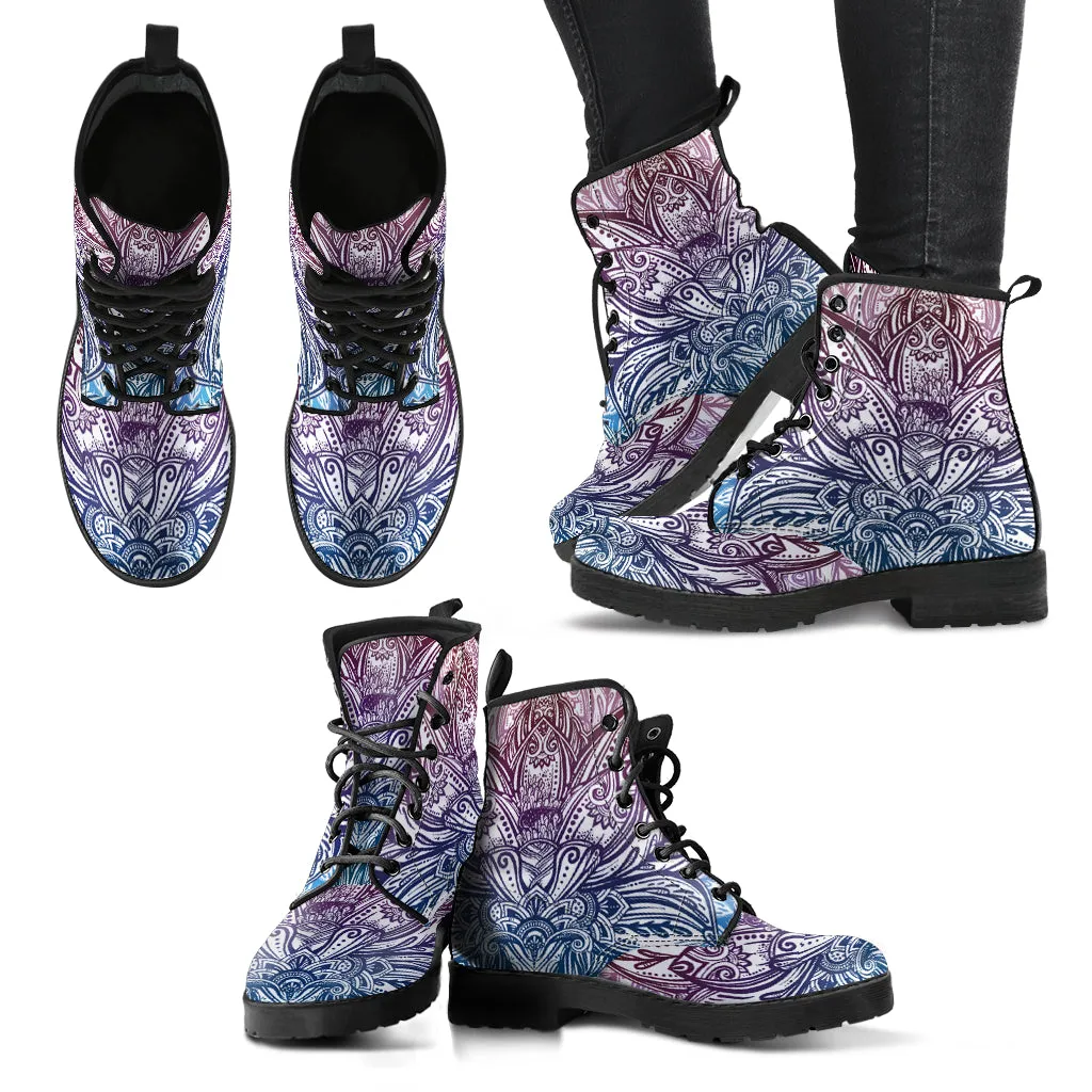HandCrafted Spring Lotus Mandala Boots