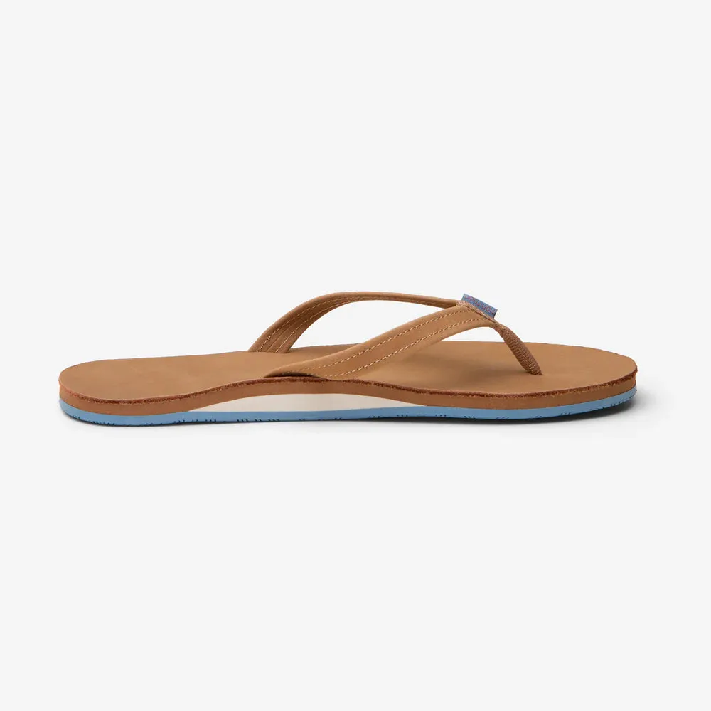 Hari Mari Fields Flip Flops in Tan | Dusty Blue