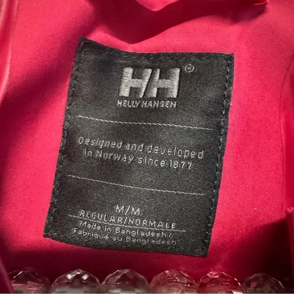 Helly Hansen Loke Packable Anorak jacket pullover snap buttons pocket pink