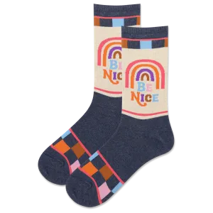 HOTSOX Women's Be Nice Crew Sock