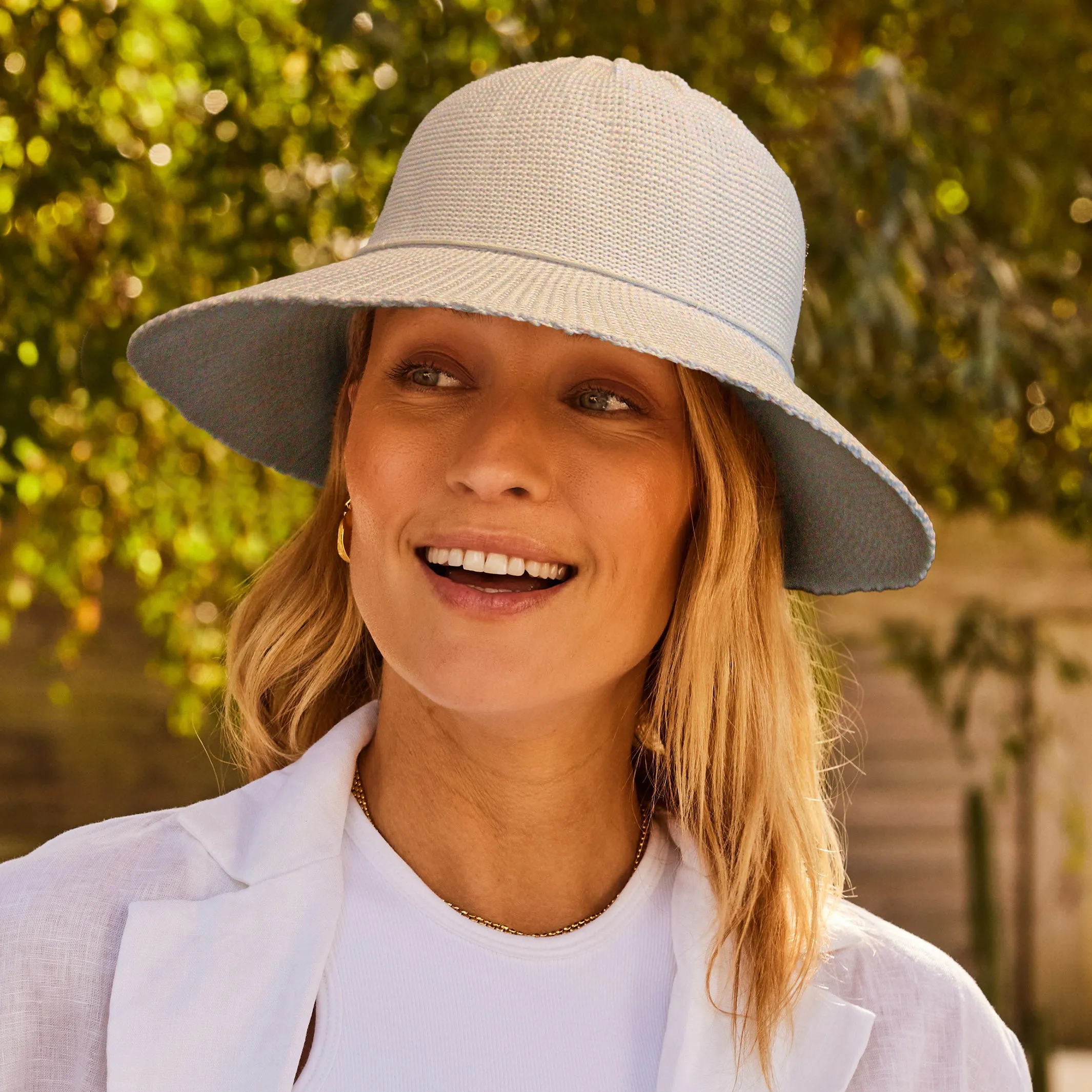 Juanita Capeline Hat - White