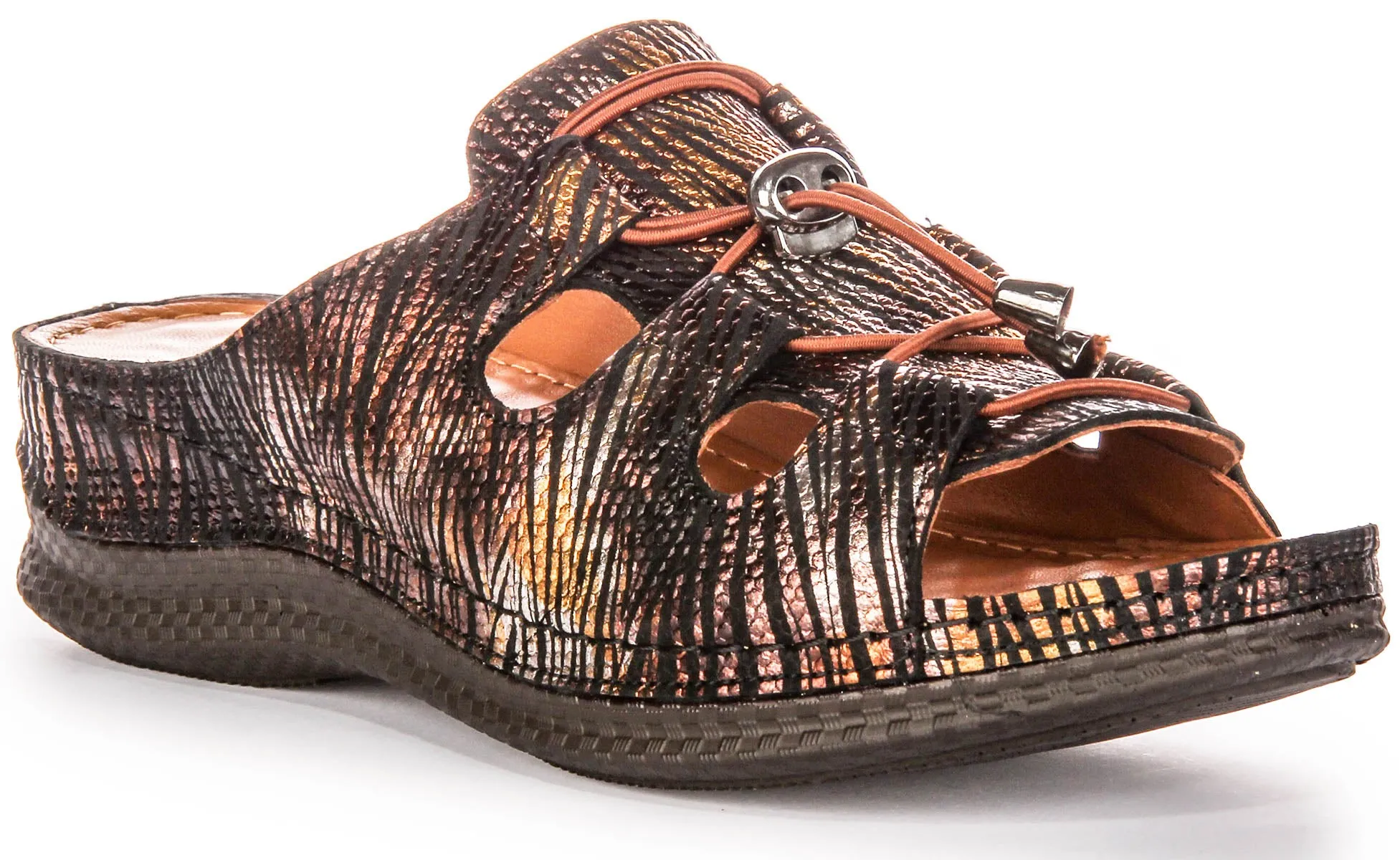 Justinreess England Kinsley In Black Gold For Women | Secret Sale