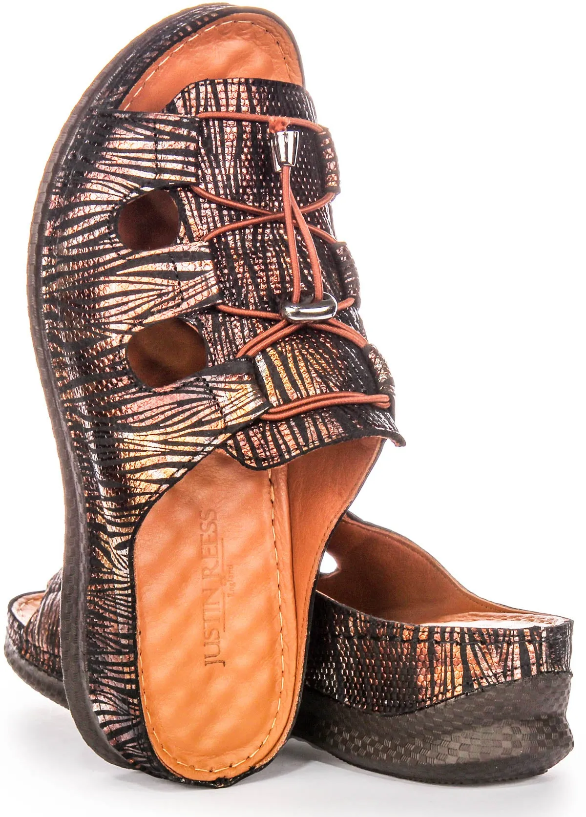 Justinreess England Kinsley In Black Gold For Women | Secret Sale