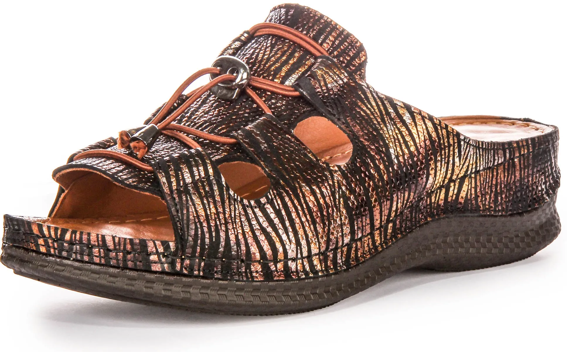 Justinreess England Kinsley In Black Gold For Women | Secret Sale