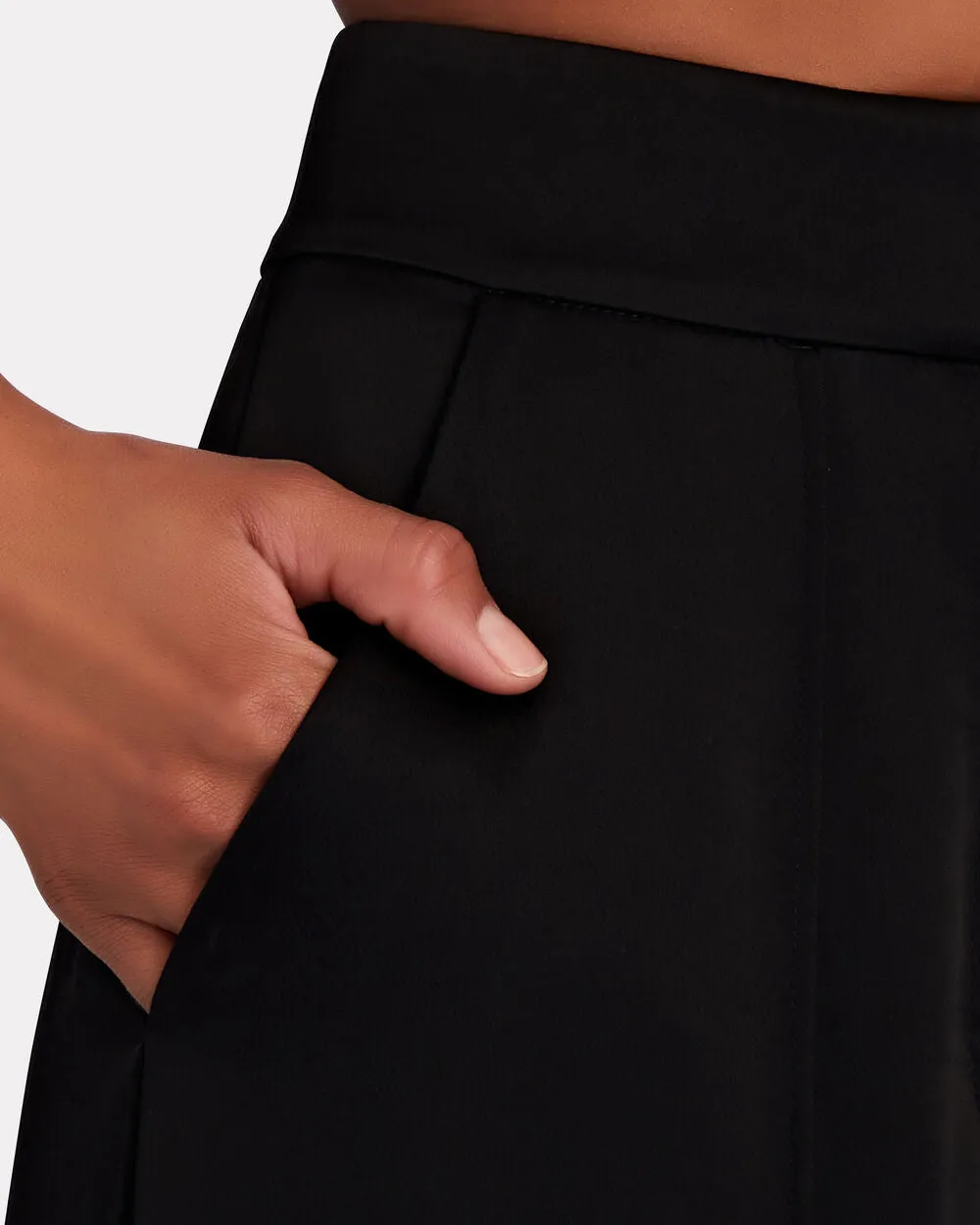 Kyra Satin-Crepe Wide-Leg Pants