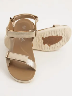 Ladies Delana Soft Style Sport Sandal - Gold