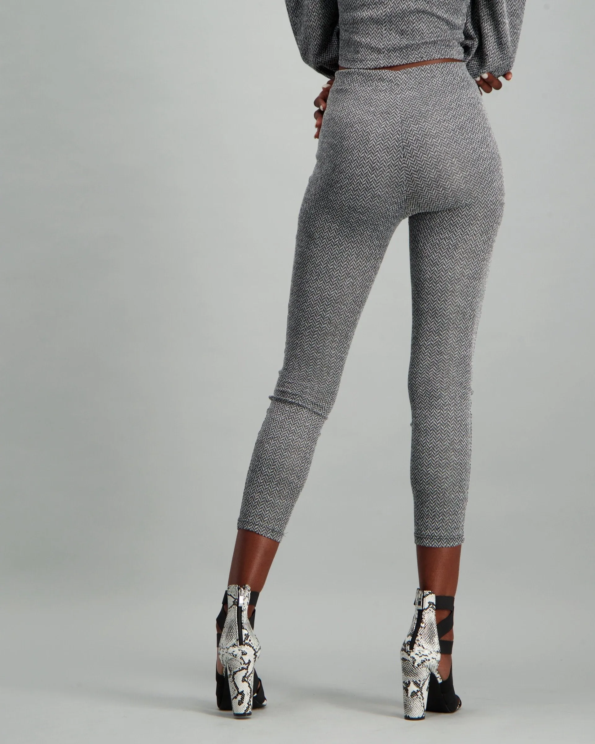 Ladies Pintuck Legging - Grey