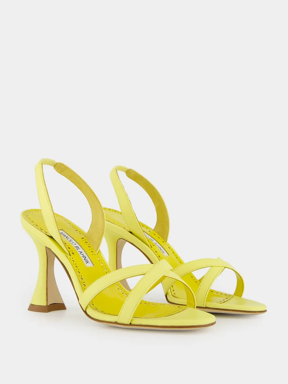 Light Yellow Ammoursli Nappa Sandals