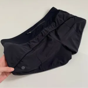 Like NEW Lululemon Black Hottie Hot Running Shorts Womans Size 10 2.5” inseam