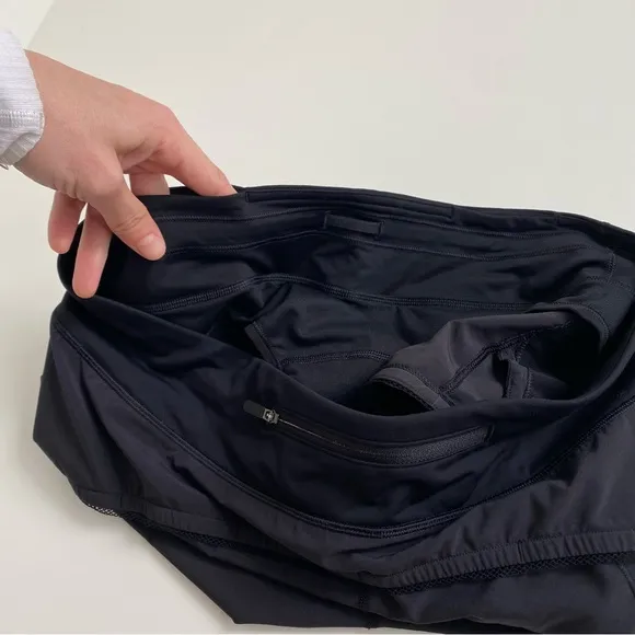Like NEW Lululemon Black Hottie Hot Running Shorts Womans Size 10 2.5” inseam