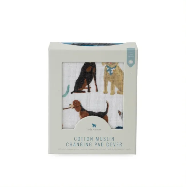 Little Unicorn Cotton Muslin Changing Pad Cover - Woof
