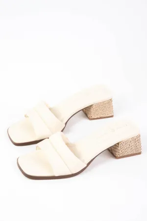 Lucianna Low Heel Sandal, Cream | Chinese Laundry