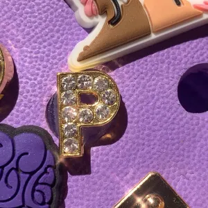 METAL SHOE CHARMS - BLINGY LETTERS