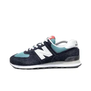 New Balance 574 Sport Shoes Suede Black Color For Men
